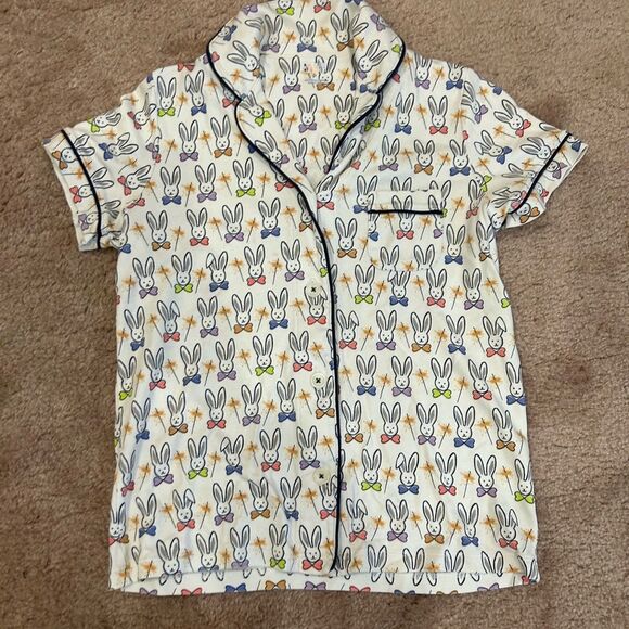 Roller Rabbit Celebration Bunnies Polo Pajama Set Size P - Picture 6 of 15